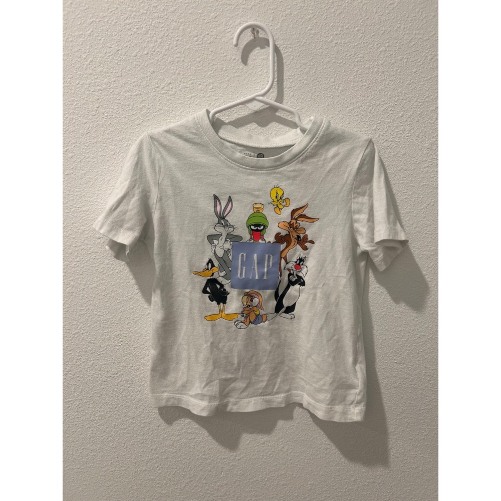 Baby GAP Looney Tunes Bugs Bunny Graphic T-Shirt White 4 Years